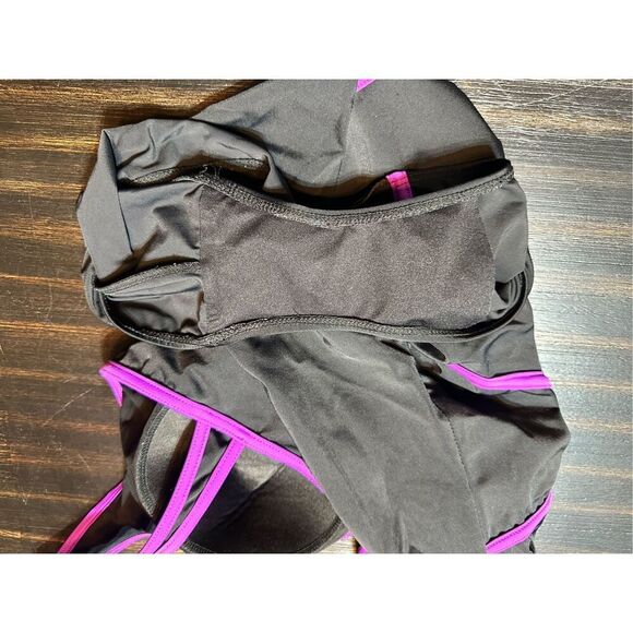 Tropic Culture size 14 black and purple one-piece swimsuit - Picture 4 of 6